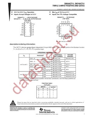 SN74ACT11DRE4 datasheet  